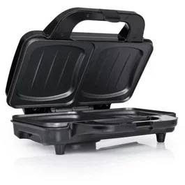 Tristar Sandwichera SA-3060, 900W, Placas Forma de Concha para 2 Sándwiches Extragrandes, Recubrimiento Antiadherente, Compacta, Color Negro